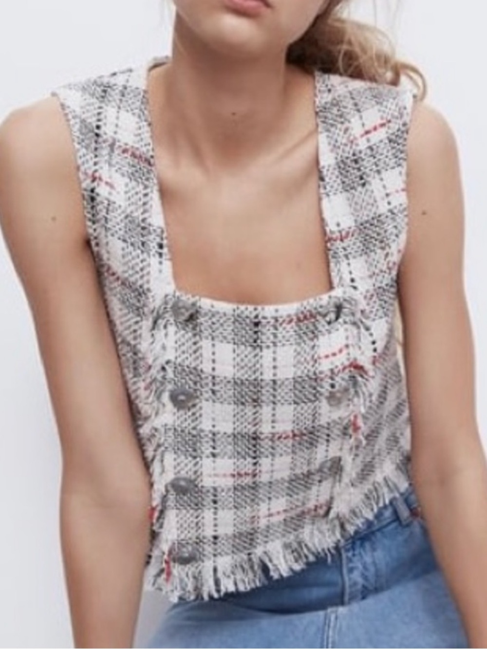 Zara Tweed sleeveless vest size Small
